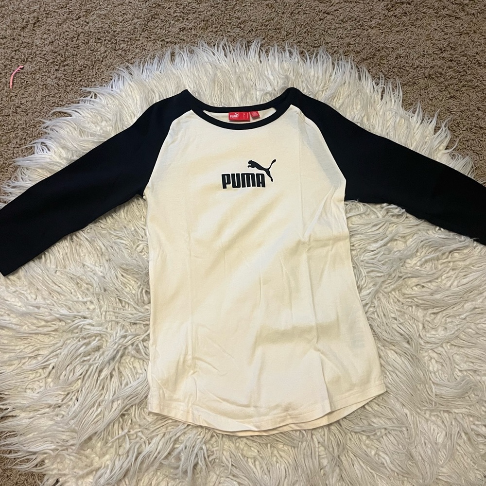 Puma Black and White 3/4 length sleeve shirt